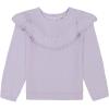 imageLucky Brand Pullover Fleece Crewneck SweatshirtPurple Ruffle