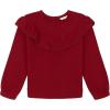 imageLucky Brand Pullover Fleece Crewneck SweatshirtRed Ruffle