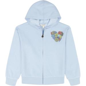 imageLucky Brand Girls Long Sleeve Fleece Full Zip Hoodie With Ribbed Cuffs amp WaistSucculent Heart