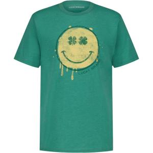 imageLucky Brand Boys Short Sleeve Graphic Crew Neck TShirt Soft Comfortable Relaxed Fit Melty Smile Bottle Green 1416