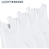 imageLucky Brand Mens Tank Top Undershirt  4 Pack Super Soft Cotton Tag Free Mens Undershirts Ribbed Tank Top for LayeringWhite