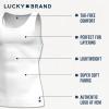 imageLucky Brand Mens Tank Top Undershirt  4 Pack Super Soft Cotton Tag Free Mens Undershirts Ribbed Tank Top for LayeringWhite