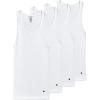 imageLucky Brand Mens Tank Top Undershirt  4 Pack Super Soft Cotton Tag Free Mens Undershirts Ribbed Tank Top for LayeringWhite