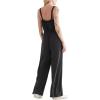 imageLucky Brand Womens Sleeveless Square Neck JumpsuitJet Black