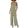 imageLucky Brand Womens Sleeveless Square Neck JumpsuitBronze Green
