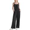imageLucky Brand Womens Sleeveless Square Neck JumpsuitJet Black