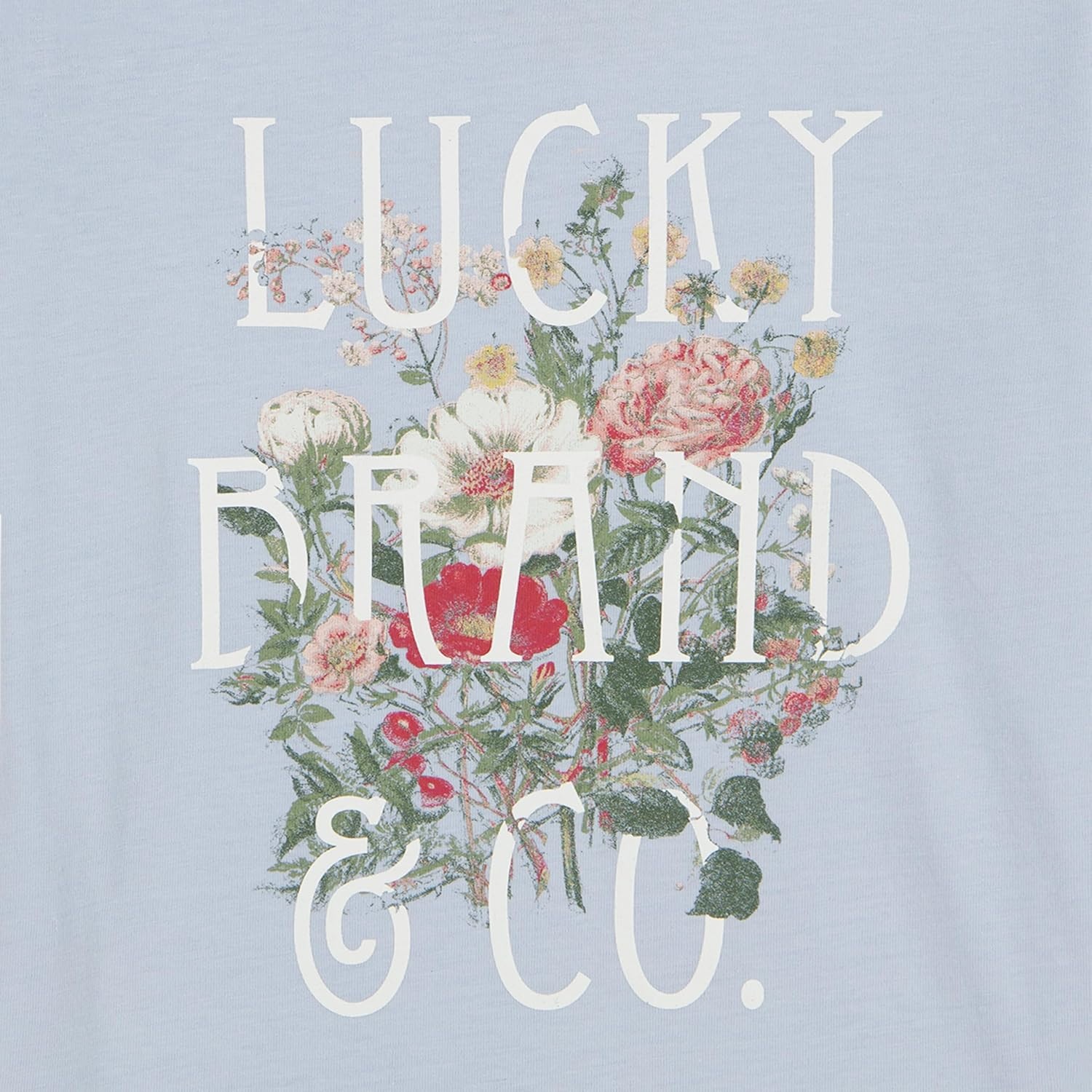 image:imageLucky Brand Girls Short Sleeve Graphic TShirt Tagless Cotton Tee with Fun DesignsFloral Kentucky Blue