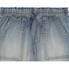 image:imageLucky Brand Girls Pullon Relaxed Fit Denim Weekend Short Paperbag Waist Porkchop PocketsTori Wash
