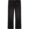 image:imageLucky Brand Girls High Rise Wide Flare Stretch Denim Jean Zipper Fly amp Button ClosureFaded Black