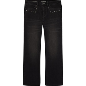 image:imageLucky Brand Girls High Rise Wide Flare Stretch Denim Jean Zipper Fly amp Button ClosureFaded Black