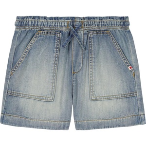 image:imageLucky Brand Girls Pullon Relaxed Fit Denim Weekend Short Paperbag Waist Porkchop PocketsTori Wash