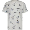image:imageLucky Brand Boys Short Sleeve Graphic Crew Neck TShirt Soft Comfortable Relaxed FitSurfer Bear Egret