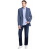 image:imageLucky Brand Mens Heather Knit Sport Coat Slim Fit Plaid Pattern 2 Button Notch CollarBlue