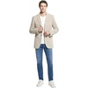 image:imageLucky Brand Mens Heather Knit Sport Coat Slim Fit Plaid Pattern 2 Button Notch CollarTan