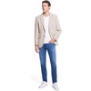 image:imageLucky Brand Mens Heather Knit Sport Coat Slim Fit Plaid Pattern 2 Button Notch CollarTan