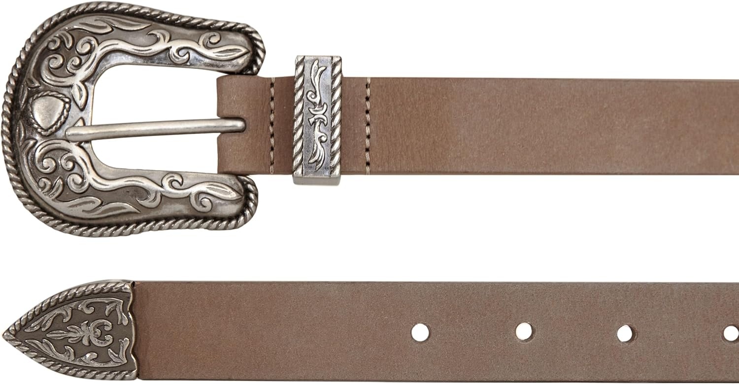 image:imageLucky Brand Womens Western Leather Belt  Classic  Fashion  Vintage  Buffalo Leather  WesternInspiredWestern Buckle and Tip  Sand