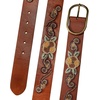 image:imageLucky Brand Womens Embroidered Leather Belt  Stylish  Classic  WesternInspired  American Heritage  Jean  PantEmbroidered  Beaded  Brown