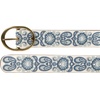 image:imageLucky Brand Womens Embroidered Leather Belt  Stylish  Classic  WesternInspired  American Heritage  Jean  PantEmbroidered  CreamBlue
