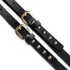 image:imageLucky Brand Womens Studded Leather Belt  Stylish  Classic  Modern  Jeans  Pants  Skirt  DressDouble Buckle  Black