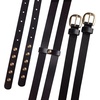 image:imageLucky Brand Womens Studded Leather Belt  Stylish  Classic  Modern  Jeans  Pants  Skirt  DressDouble Buckle  Black