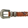 image:imageLucky Brand Womens Western Leather Belt  Classic  Fashion  Vintage  Buffalo Leather  WesternInspiredBraided Western  Multi