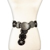 image:imageLucky Brand Womens Western Leather Belt  Classic  Fashion  Vintage  Buffalo Leather  WesternInspiredGrommet Concho  Black
