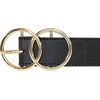 image:imageLucky Brand Womens Western Leather Belt  Classic  Fashion  Vintage  Buffalo Leather  WesternInspiredLeather Double Ring  Black