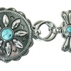 image:imageLucky Brand Womens Western Leather Belt  Classic  Fashion  Vintage  Buffalo Leather  WesternInspiredMetal Turquoise  Silver