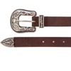 image:imageLucky Brand Womens Western Leather Belt  Classic  Fashion  Vintage  Buffalo Leather  WesternInspiredSuede Western  Brown