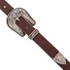 image:imageLucky Brand Womens Western Leather Belt  Classic  Fashion  Vintage  Buffalo Leather  WesternInspiredSuede Western  Brown