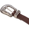 image:imageLucky Brand Womens Western Leather Belt  Classic  Fashion  Vintage  Buffalo Leather  WesternInspiredSuede Western  Brown