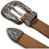 image:imageLucky Brand Womens Western Leather Belt  Classic  Fashion  Vintage  Buffalo Leather  WesternInspiredSuede Western  Mustard