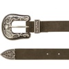 image:imageLucky Brand Womens Western Leather Belt  Classic  Fashion  Vintage  Buffalo Leather  WesternInspiredSuede Western  Olive
