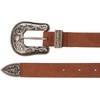 image:imageLucky Brand Womens Western Leather Belt  Classic  Fashion  Vintage  Buffalo Leather  WesternInspiredSuede Western  Tan