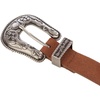 image:imageLucky Brand Womens Western Leather Belt  Classic  Fashion  Vintage  Buffalo Leather  WesternInspiredSuede Western  Tan