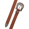 image:imageLucky Brand Womens Western Leather Belt  Classic  Fashion  Vintage  Buffalo Leather  WesternInspiredSuede Western  Tan