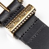 image:imageLucky Brand Womens Western Leather Belt  Classic  Fashion  Vintage  Buffalo Leather  WesternInspiredTextured Buckle  Black