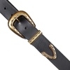 image:imageLucky Brand Womens Western Leather Belt  Classic  Fashion  Vintage  Buffalo Leather  WesternInspiredTextured Buckle  Black