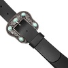 image:imageLucky Brand Womens Western Leather Belt  Classic  Fashion  Vintage  Buffalo Leather  WesternInspiredTurquoise Stud  Black