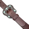 image:imageLucky Brand Womens Western Leather Belt  Classic  Fashion  Vintage  Buffalo Leather  WesternInspiredTurquoise Stud  Brown