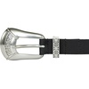 image:imageLucky Brand Womens Western Leather Belt  Classic  Fashion  Vintage  Buffalo Leather  WesternInspiredWestern Buckle  Black