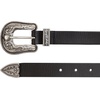 image:imageLucky Brand Womens Western Leather Belt  Classic  Fashion  Vintage  Buffalo Leather  WesternInspiredWestern Buckle and Tip  Black