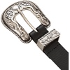 image:imageLucky Brand Womens Western Leather Belt  Classic  Fashion  Vintage  Buffalo Leather  WesternInspiredWestern Buckle and Tip  Black