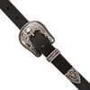 image:imageLucky Brand Womens Western Leather Belt  Classic  Fashion  Vintage  Buffalo Leather  WesternInspiredWestern Buckle and Tip  Black