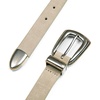 image:imageLucky Brand Womens Western Leather Belt  Classic  Fashion  Vintage  Buffalo Leather  WesternInspiredWestern Suede  Distressed White