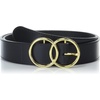Leather Double Ring - Black