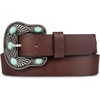 Turquoise Stud - Brown