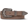 image:imageLucky Brand Womens Western Leather Belt  Classic  Fashion  Vintage  Buffalo Leather  WesternInspiredWestern Buckle and Tip  Sand