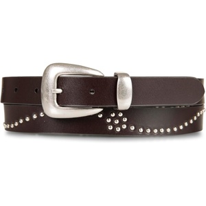 image:imageLucky Brand Womens Western Leather Belt  Classic  Fashion  Vintage  Buffalo Leather  WesternInspiredStudded Leather  Brown