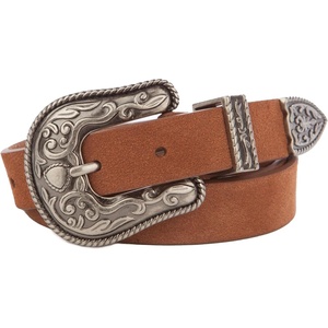 image:imageLucky Brand Womens Western Leather Belt  Classic  Fashion  Vintage  Buffalo Leather  WesternInspiredSuede Western  Tan